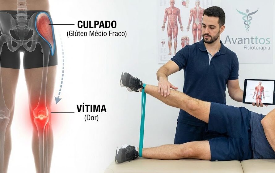 Representação de diagnóstico de dor de joelho na Avanttos