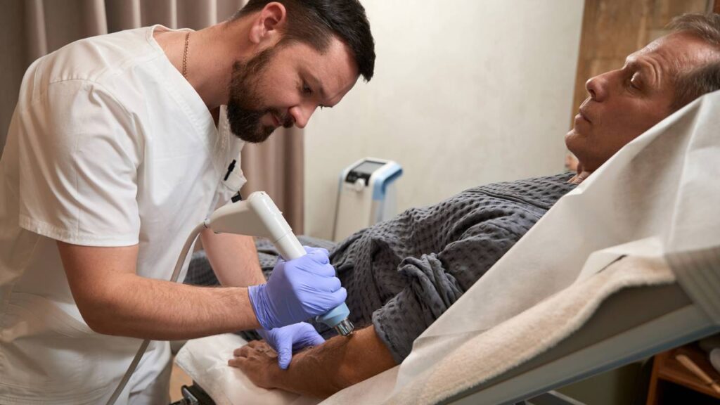 Paciente em Terapia por Ondas de Choque