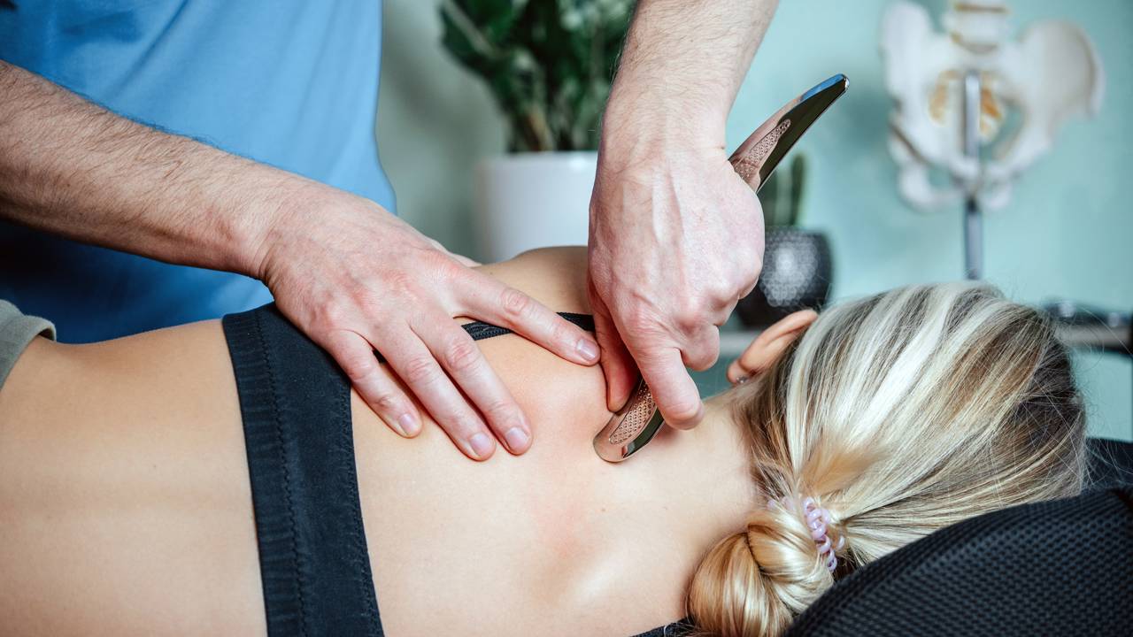 Sessão de liberação miofascial